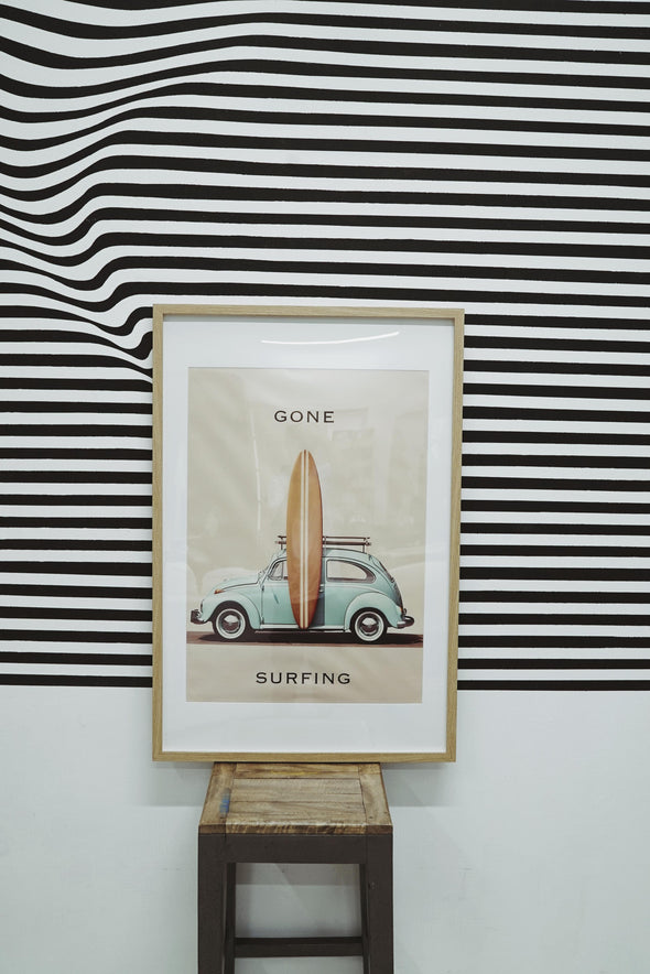 SH GONE SURFING CANVAS POSTER